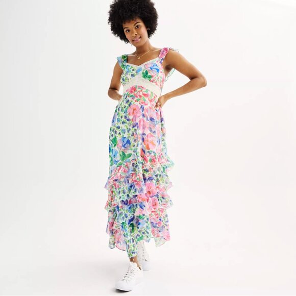 Floral Maxi Dress by SO in Multicolor - Picture 10 of 12
